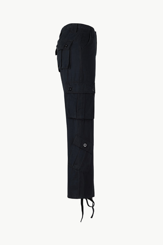 Ankle-Tie Cargo Pants