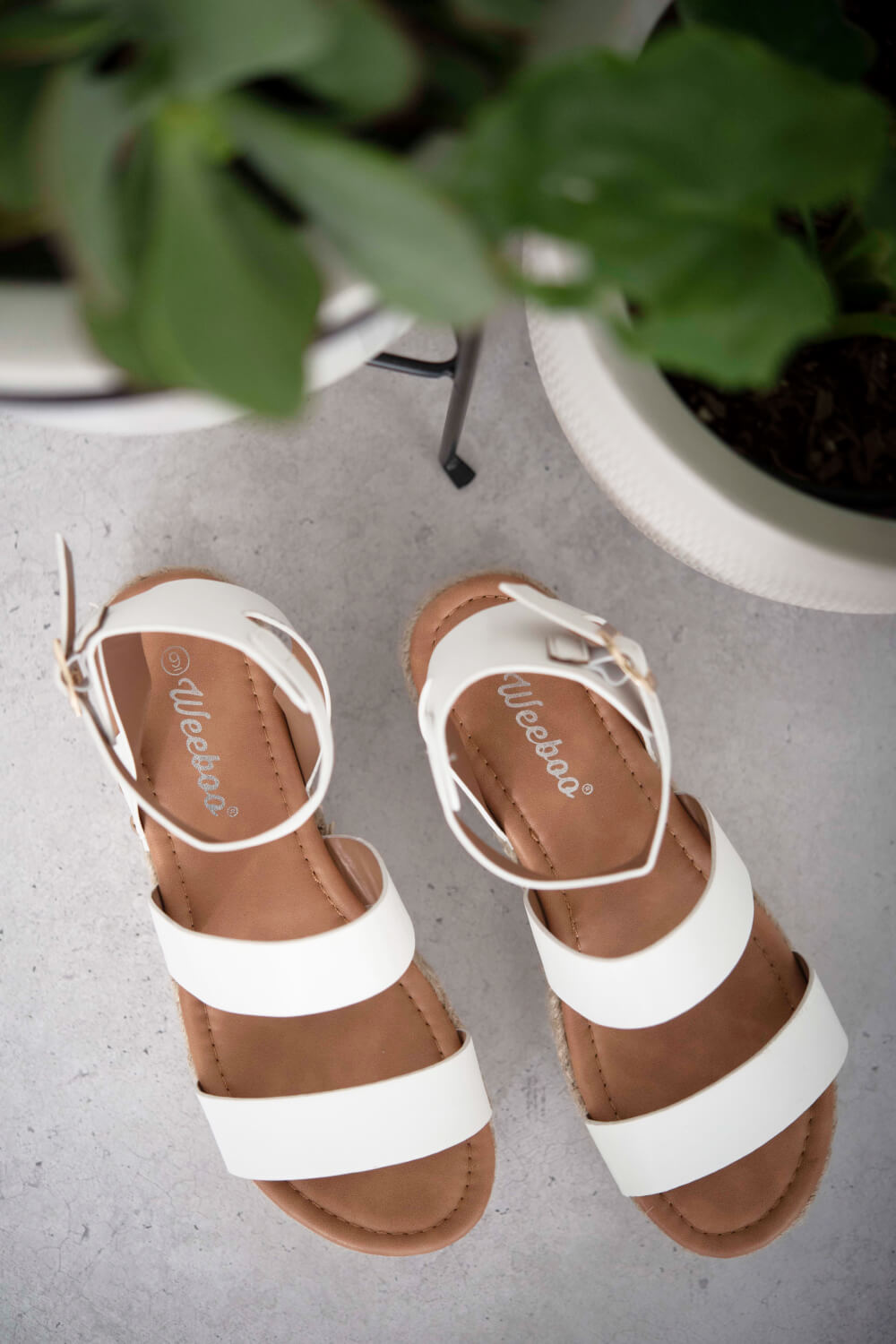 WeeBoo On the Doorstep Espadrille Platform Sandals in White