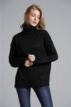 Load image into Gallery viewer, Side Slit Turtleneck Sweater
