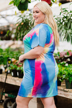 Load image into Gallery viewer, Plus Size Leopard Tie-Dye T-Shirt Dress
