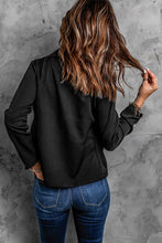 Load image into Gallery viewer, Scalloped Lapel Collar Long Sleeve Blazer
