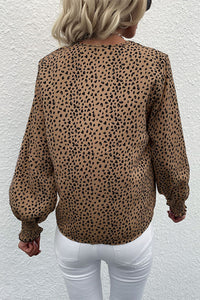 Leopard Print Button Down Shirt