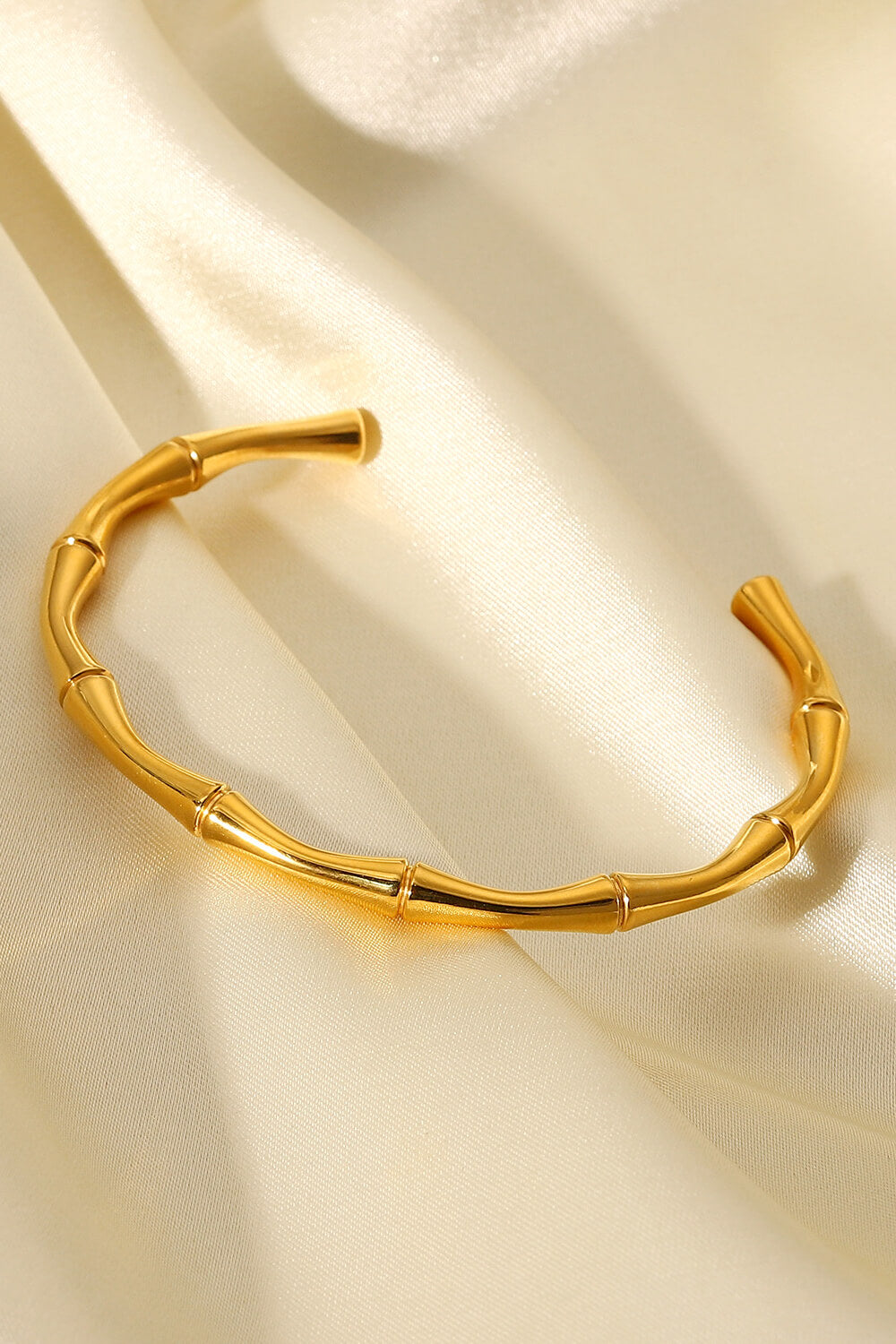 City Living Bamboo-Shape Open Cuff Bracelet