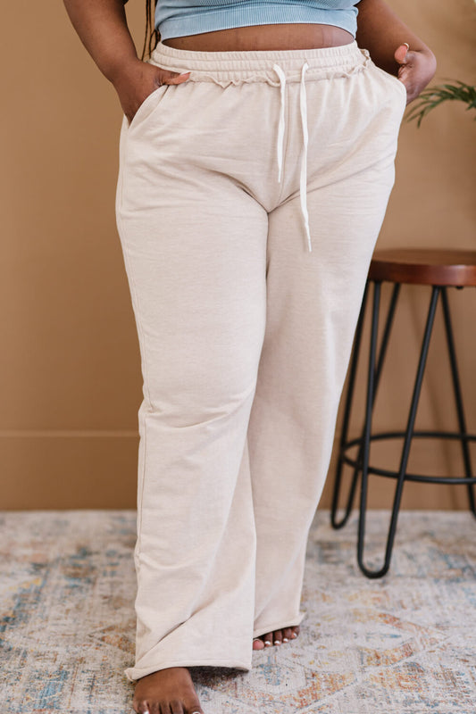 Zenana Cozy Afternoon Full Size Wide Leg Sweatpants