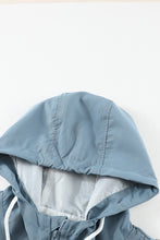 Load image into Gallery viewer, Color Block Drawstring Hooded Jacket
