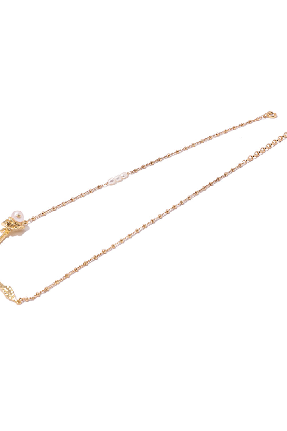 Ravishing Rose and Pearl Detail Necklace