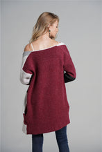 Load image into Gallery viewer, Color Block Open Front Longline Cardigan
