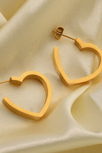 Load image into Gallery viewer, Heart-Shaped Hoop Earrings
