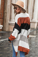 Load image into Gallery viewer, Striped Open Front Longline Cardigan
