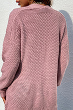 Load image into Gallery viewer, Cable-Knit Open Front Longline Cardigan
