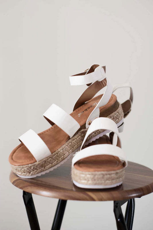 WeeBoo On the Doorstep Espadrille Platform Sandals in White