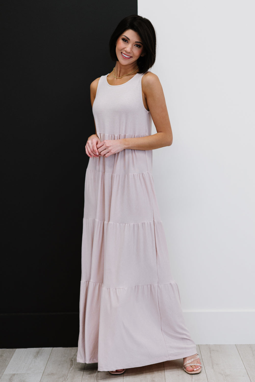 Zenana Love Letter Full Size Run Tiered Sleeveless Maxi Dress