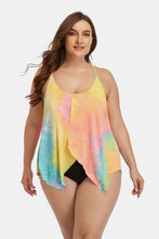 Load image into Gallery viewer, Plus Size Tie-Dye Scoop Neck Two-Piece Swim Set
