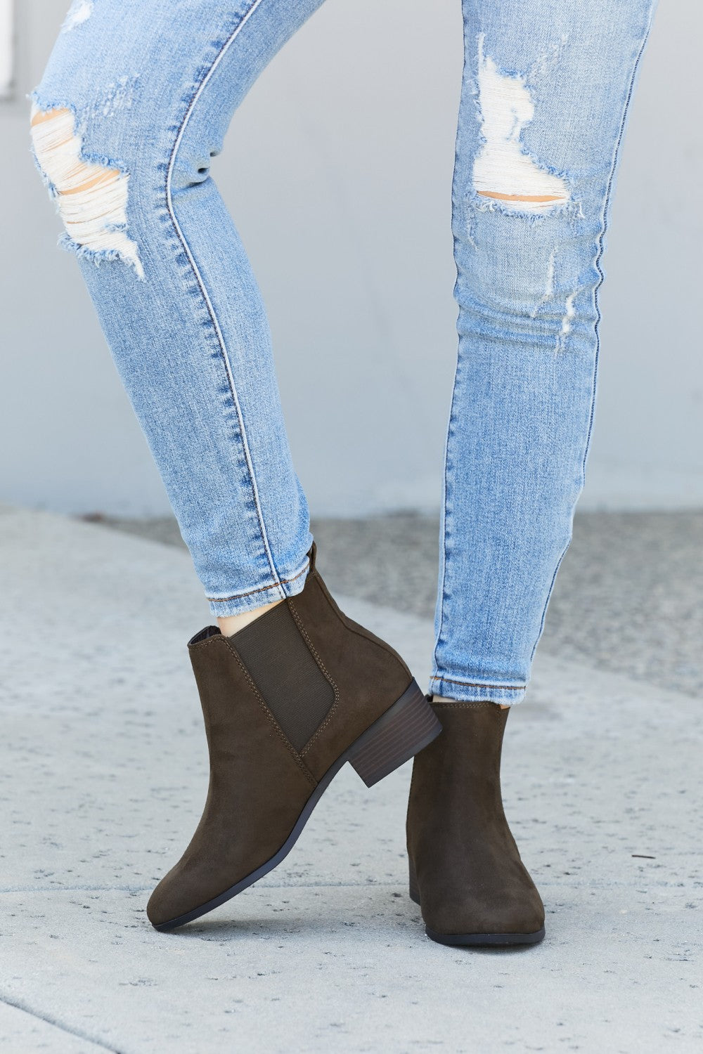 Fortune Dynamic Falling in Love Faux Suede Chelsea Boot