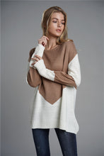 Load image into Gallery viewer, Two-Tone Chevron Pullover Sweater
