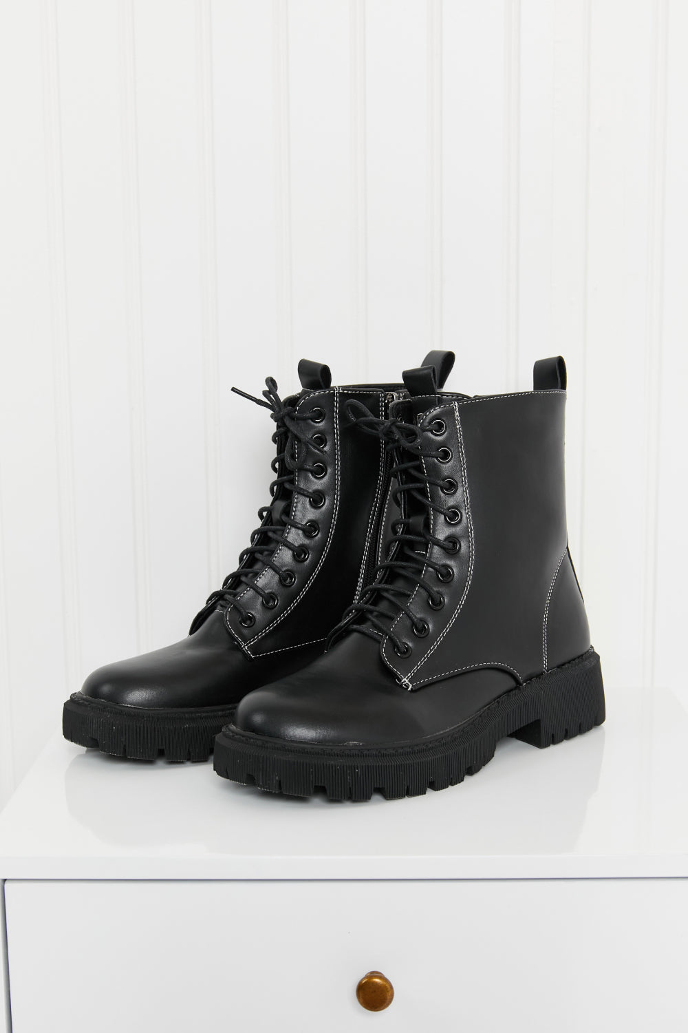 Weeboo Set the Mood Lug Sole Combat Booties