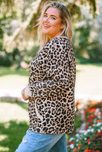 Load image into Gallery viewer, Plus Size Leopard Pullover with Kangaroo Pocket
