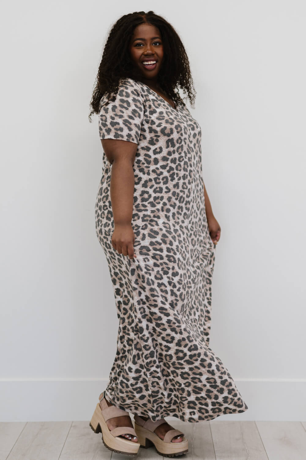 Zenana Born to be Wild Full Size Run Leopard Print Maxi Dress