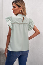 Load image into Gallery viewer, Ruffled Crewneck Sleeveless Blouse
