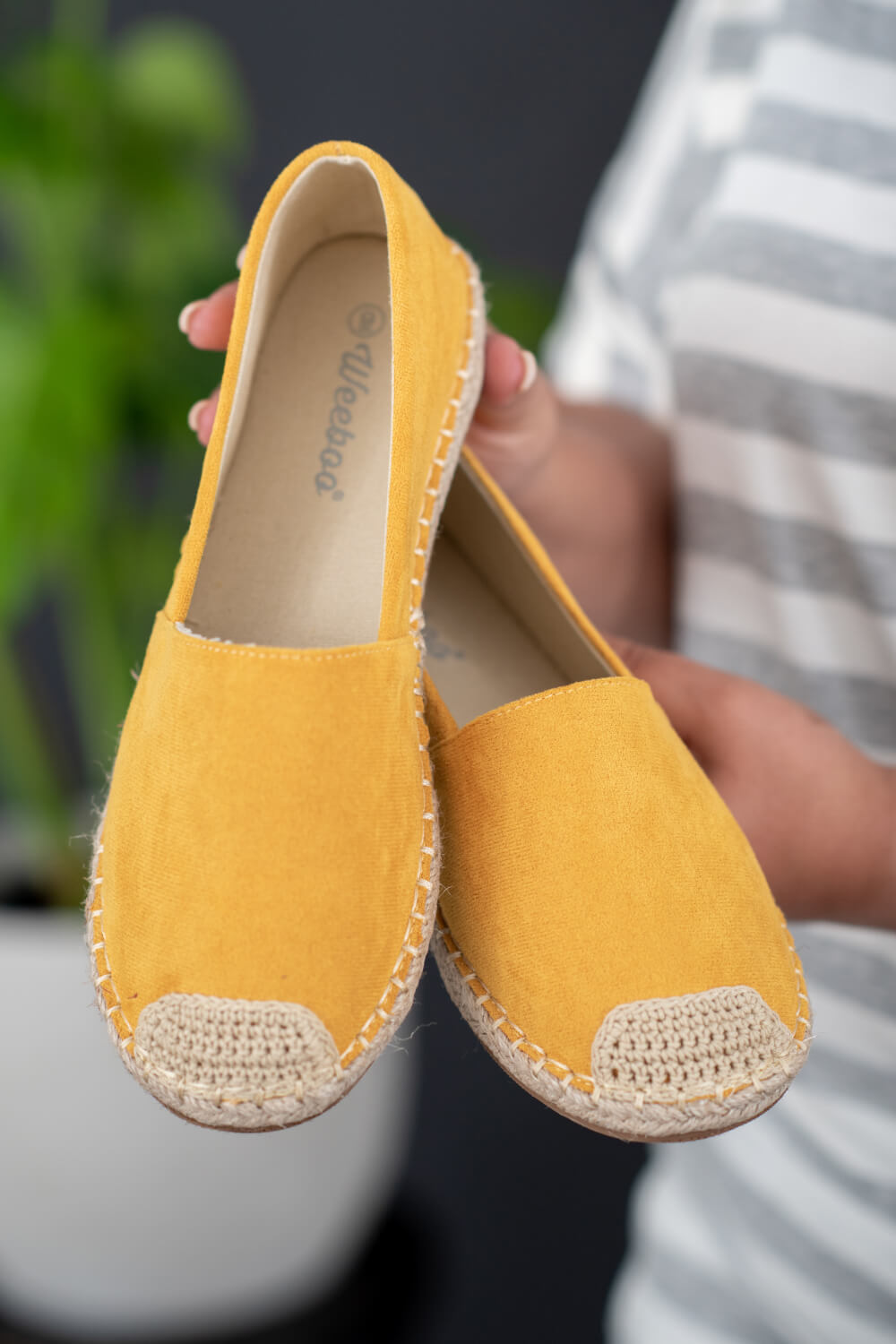 WeeBoo In Step Espadrille Slip-On Flats in Yellow