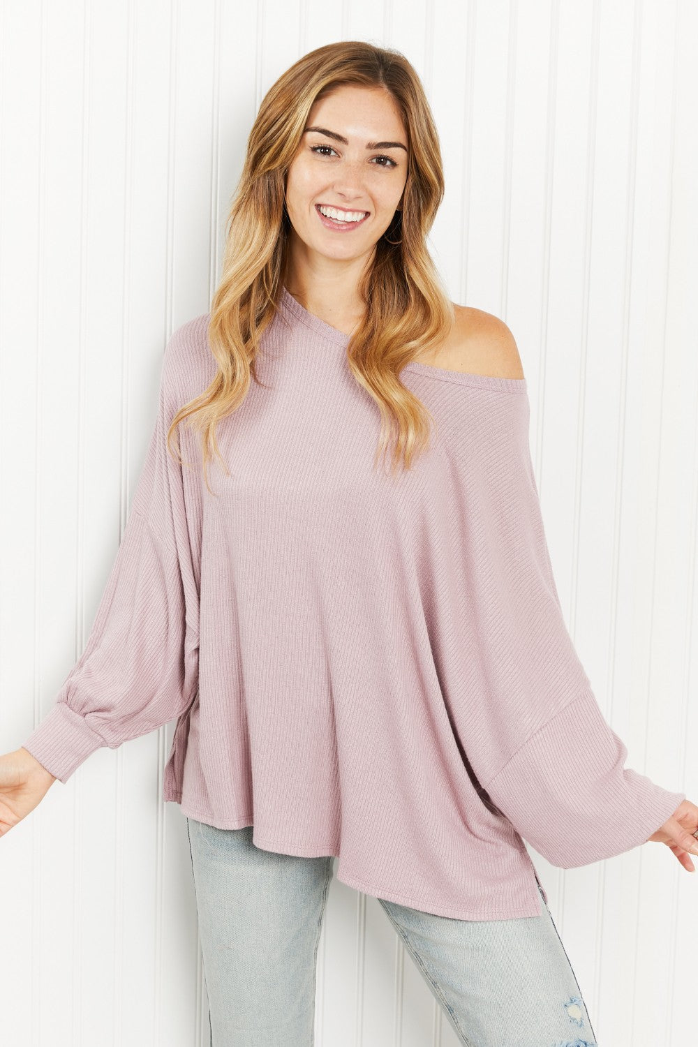 Andree by Unit Like You Mean It Full Size Drop Shoulder Top