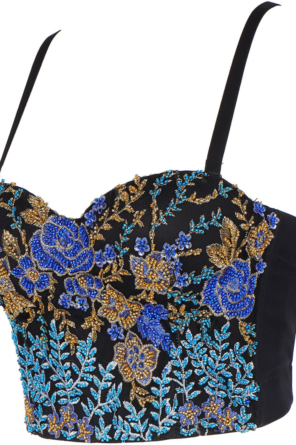 Beaded Floral Bustier