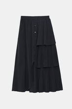 Load image into Gallery viewer, Asymmetrical Button Down Layered Maxi Skirt
