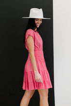 Load image into Gallery viewer, ODDI Pink Passion Full Size Run Smocked Waist Dress
