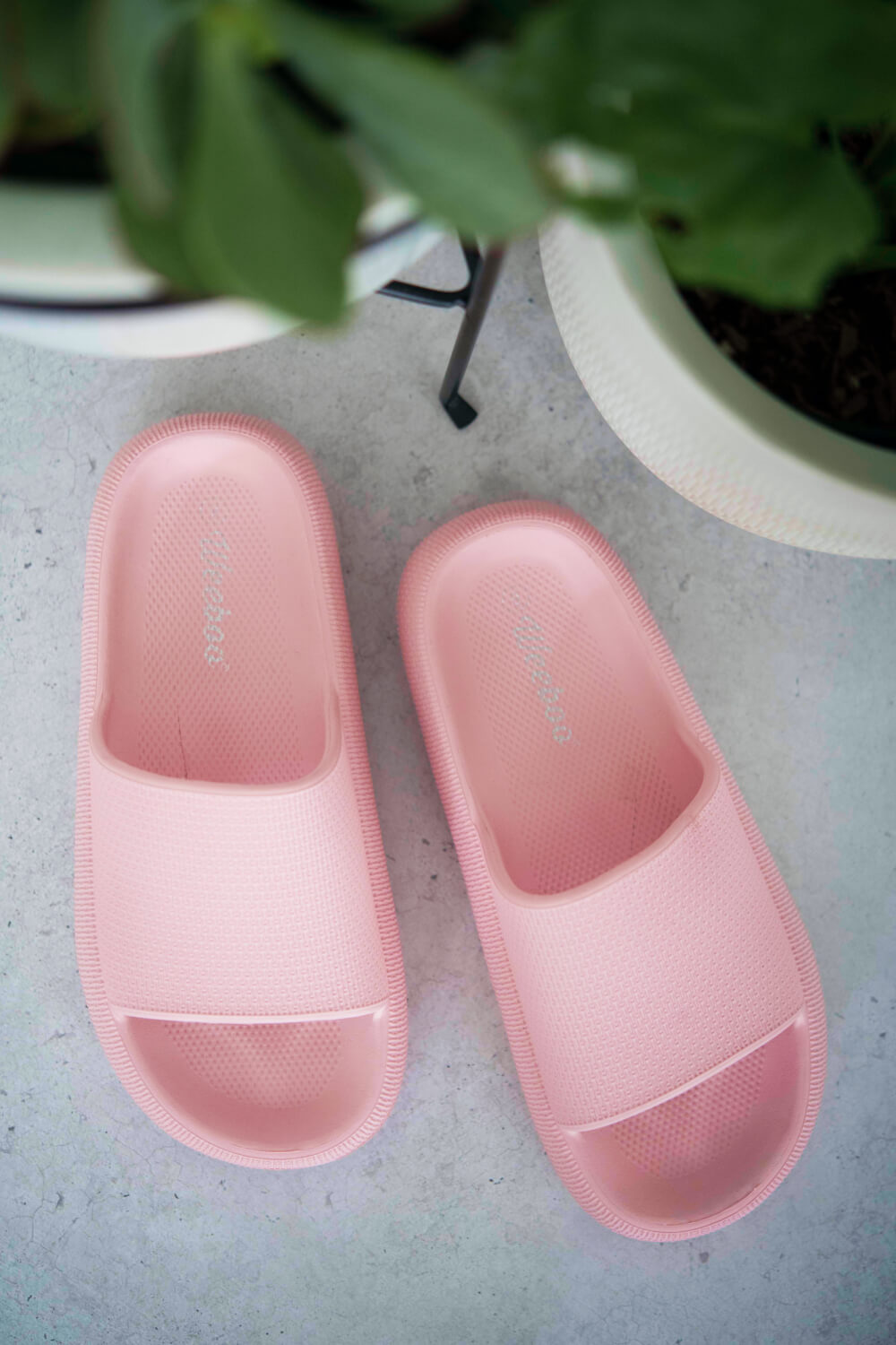 WeeBoo Go All Out Slide-On Sandals in Pink