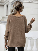 Load image into Gallery viewer, Rolled Hem Raglan Sleeve Sweater
