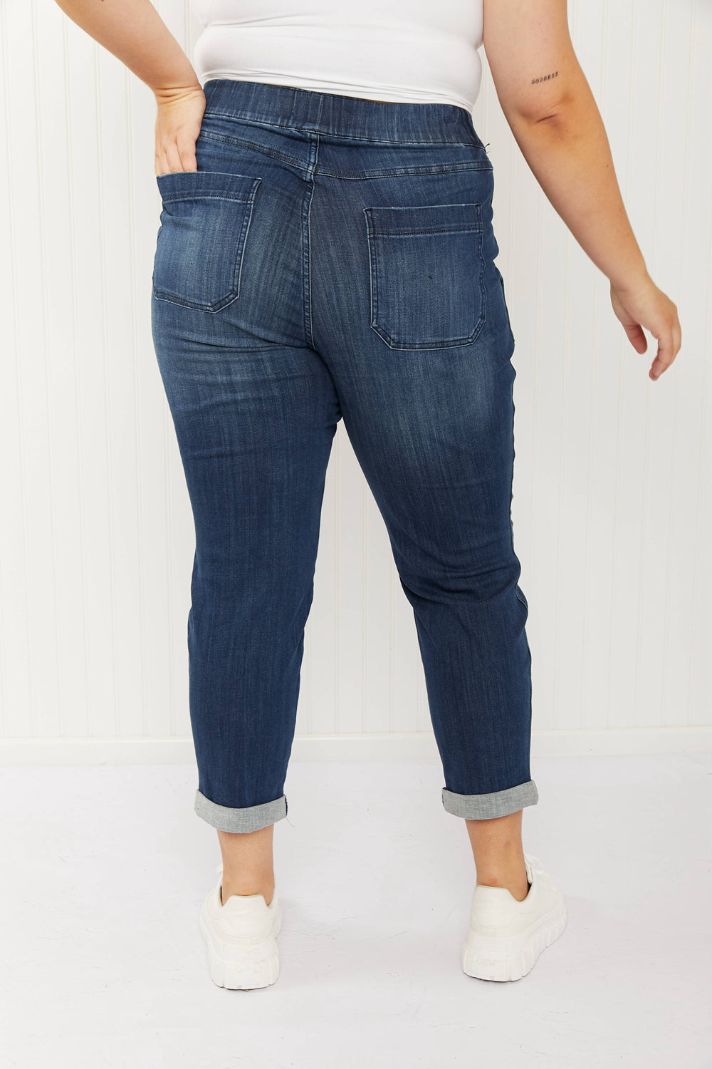 Judy Blue Full Size Drawstring Elastic Waist Jeans with Pockets