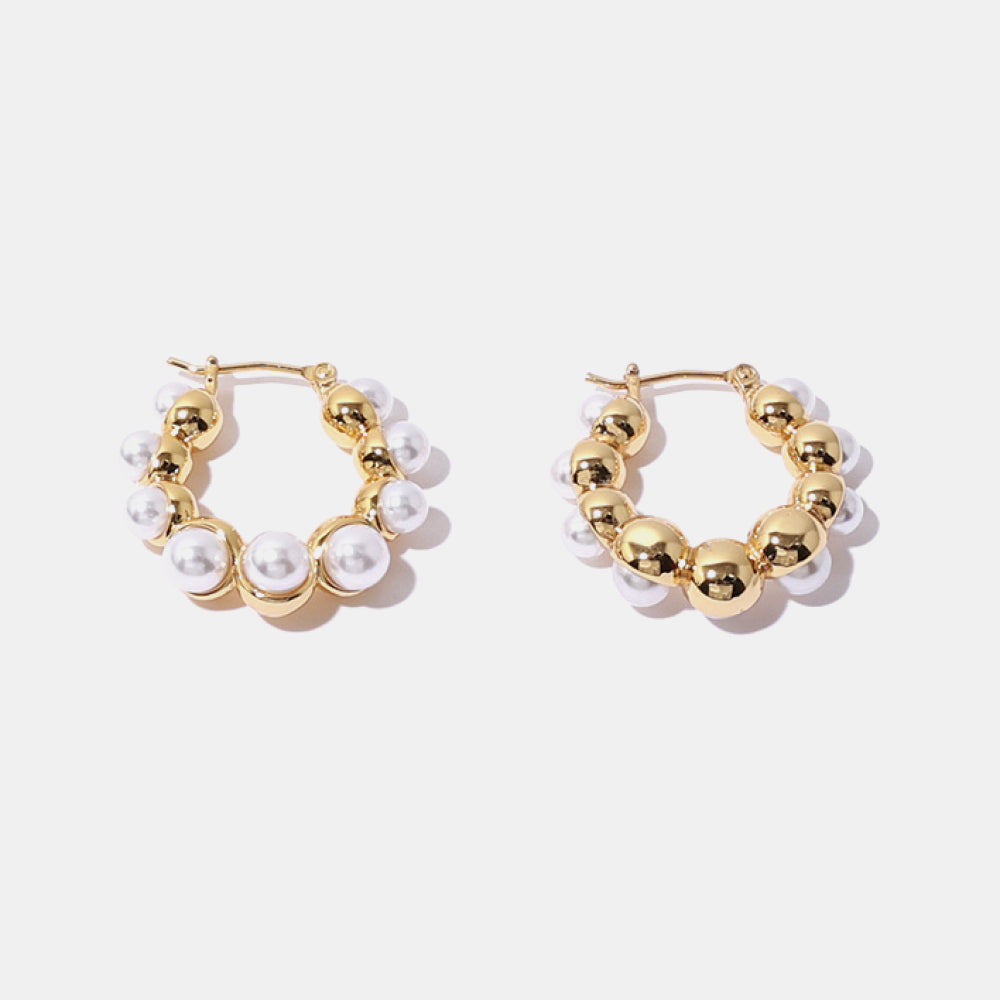 Blooming Beauties Pearl Hoop Earrings