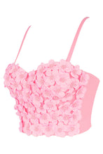 Load image into Gallery viewer, Flower Embellishment Spaghetti Strap Bustier
