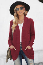 Load image into Gallery viewer, Open Front Curved Knit Cardigan Sweater
