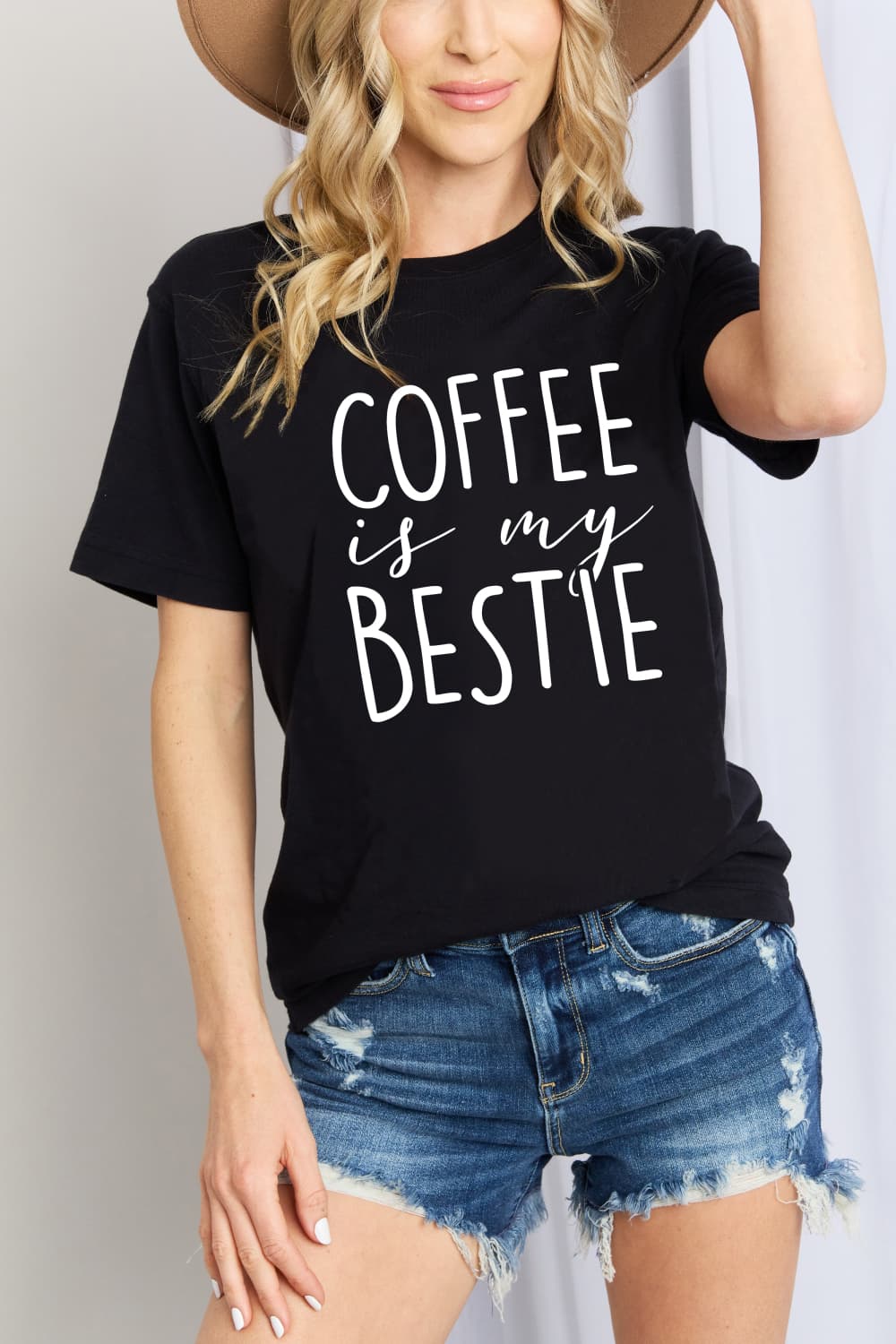 Simply Love COFFEE IS MY BESTIE Graphic Cotton T-Shirt