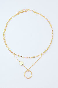 Kiss and Tell Double-Layered Gold-Plated Necklace