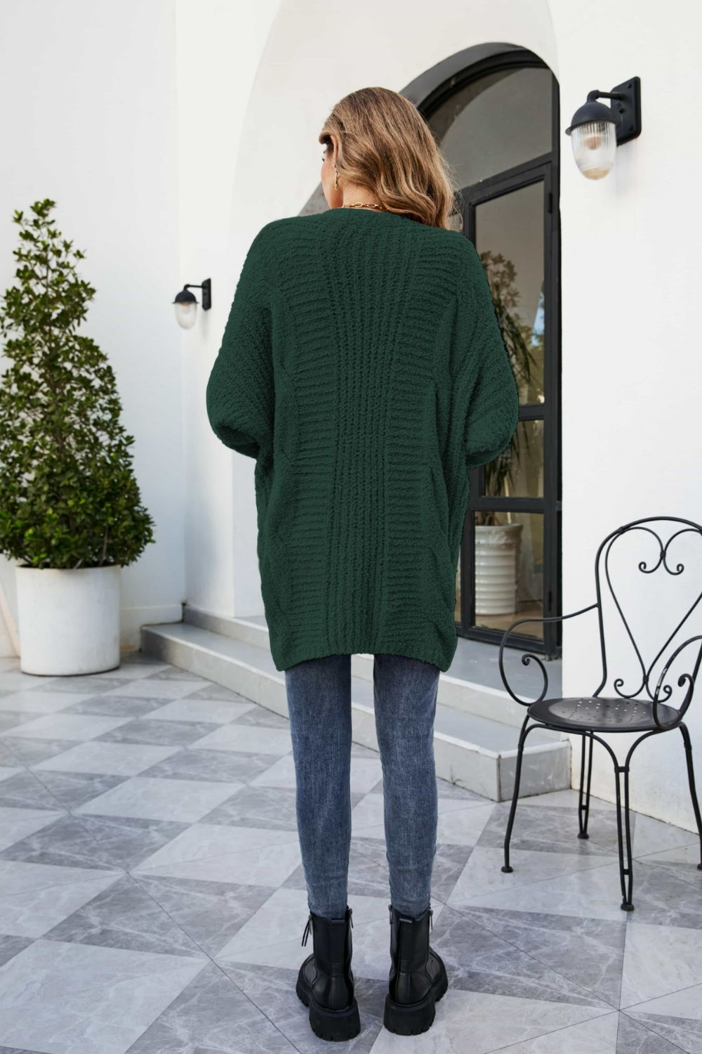 Chunky Knit Open Front Cardigan