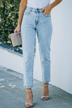 Load image into Gallery viewer, Acid Wash Straight Leg Ankle-Length Jeans
