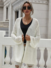 Load image into Gallery viewer, Flare Sleeve Openwork Open Front Cardigan
