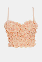 Load image into Gallery viewer, Flower Embellishment Spaghetti Strap Bustier
