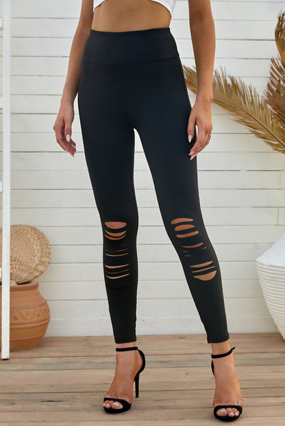 Distressed High Waist Leggings