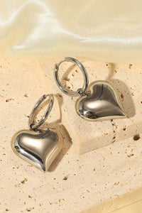 Heart Huggie Hoop Earrings