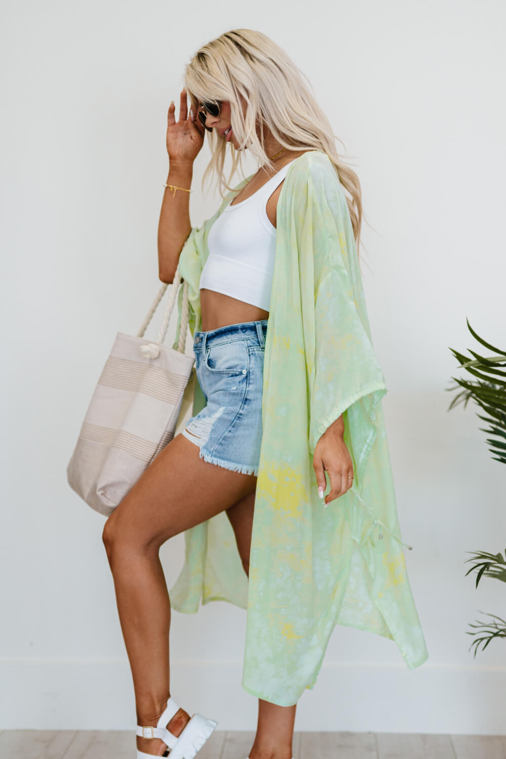 Davi & Dani Time for Tie-Dye Full Size Longline Kimono