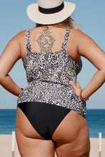 Load image into Gallery viewer, Plus Size Animal Print Tankini Set
