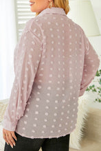 Load image into Gallery viewer, Plus Size Swiss Dot Dropped Shoulder Shirt
