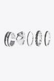 Zinc Alloy Five-Piece Ring Set