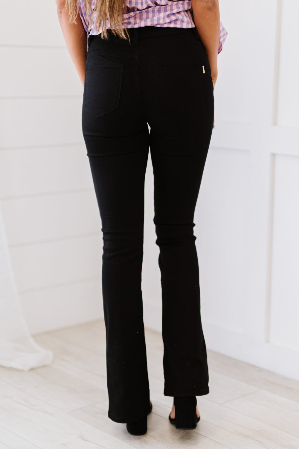 Vibrant Danielle High-Waist Slit Bootcut Jeans