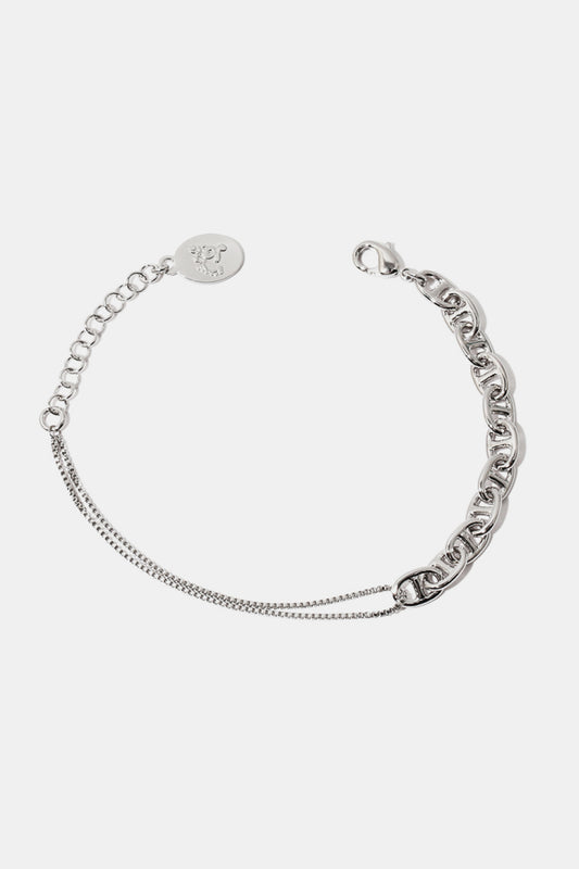 Spliced Chain Coin Bracelet