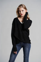 Load image into Gallery viewer, Tulip Hem Surplice Knit Sweater
