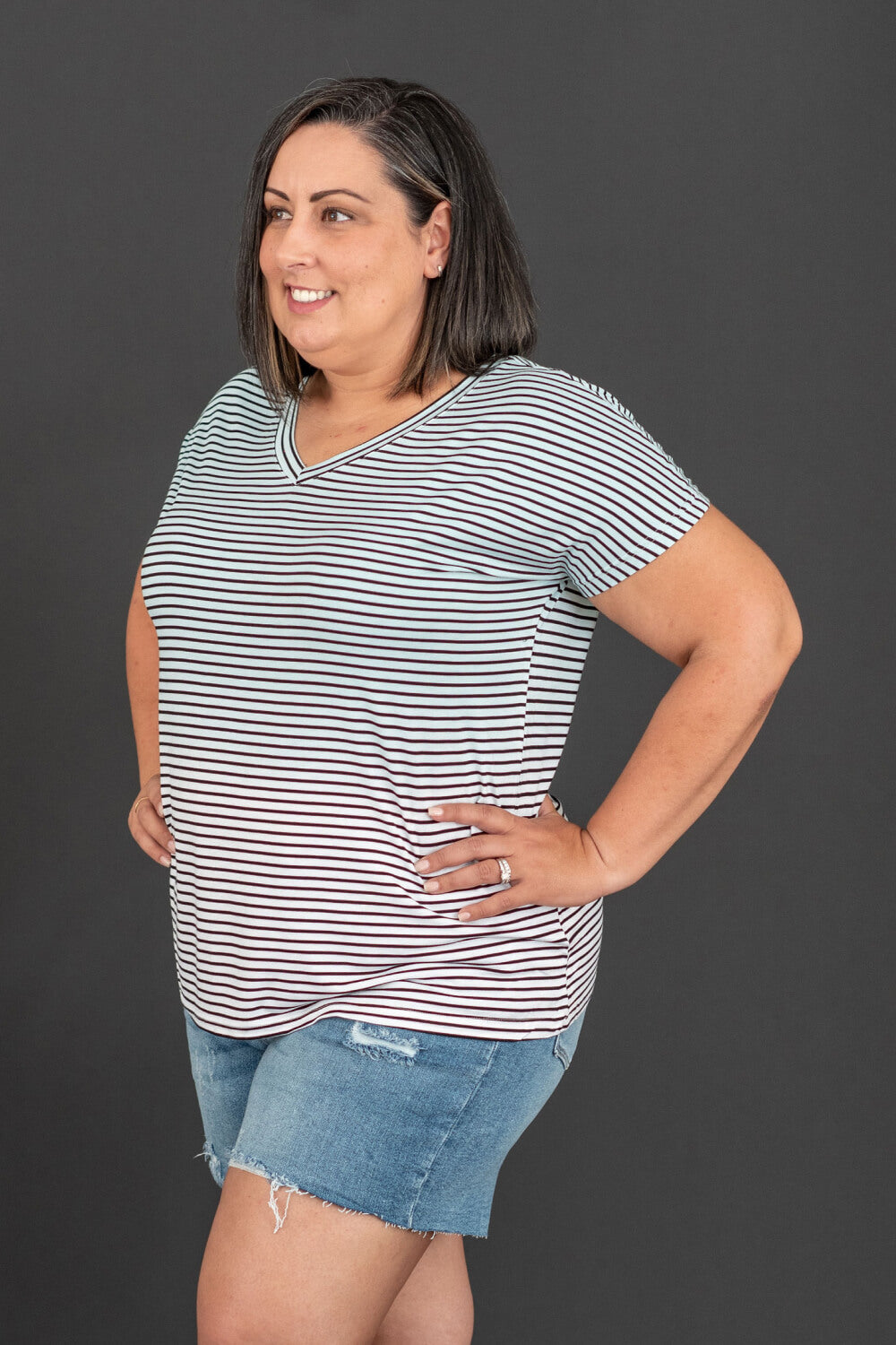 Sew In Love Running Free Full Size Striped Tee